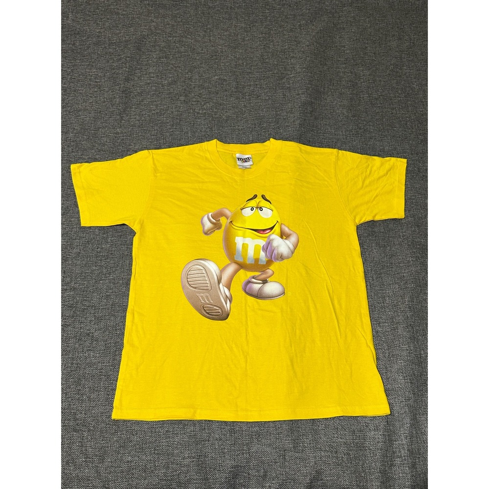 M&M's World Men's XL T-Shirt Yellow‎ Character Graphic Short Sleeve